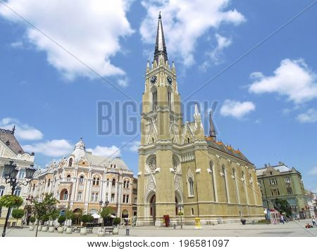 Church of the name of Mary on Liberty square in Novi Sad, Serbia