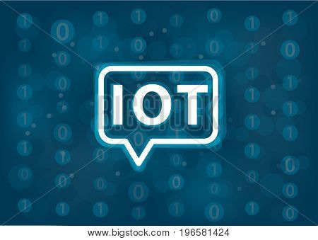 IOT vector background. Internet of things concept with logo and binary background.