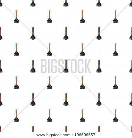 Cup plunger pattern seamless repeat in cartoon style vector illustration