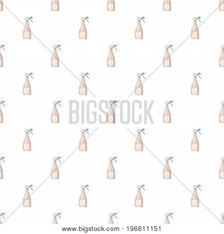 Plastic bottle with sprayer for liquids pattern seamless repeat in cartoon style vector illustration