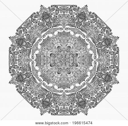 Ethnic decorative elements. Hand drawn background. Islam, Arabic, Indian ottoman motifs