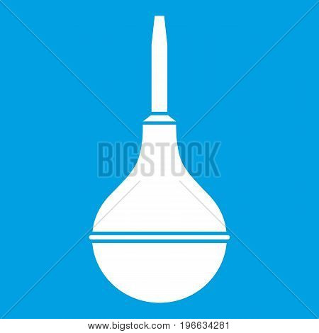 Medical pear icon white isolated on blue background vector illustration