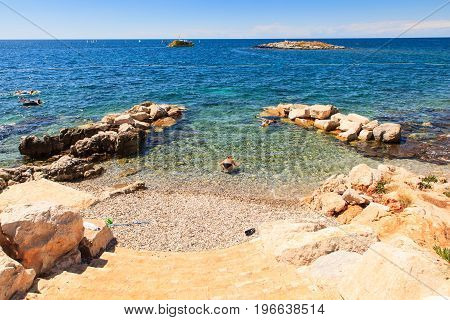 POREC CROATIA - JULY 14: The sea in the Saint Nicholas island on July 14 2017