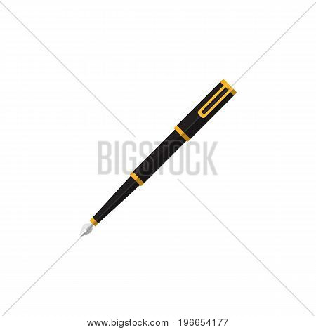 Nib Pen Vector Element Can Be Used For Nib, Pen, Writing Design Concept.  Isolated Writing Tool Flat Icon.