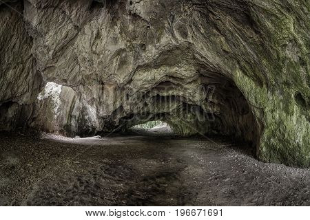 Small cave Certova Pec (Devil's furnace) in Slovakia