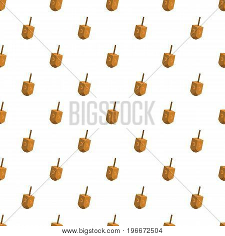 Hanukkah dreidel pattern seamless repeat in cartoon style vector illustration
