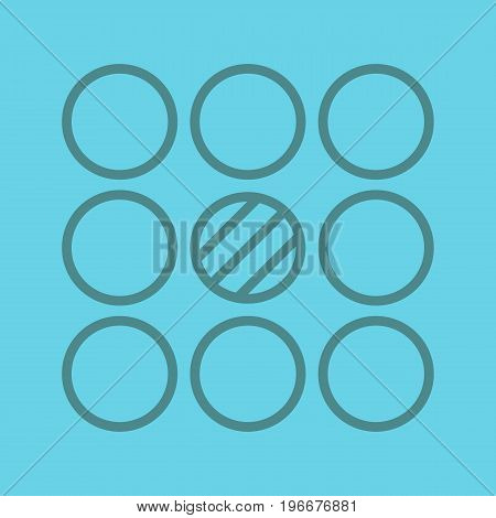 Contradictory linear icon. Abstract metaphor. Thin line outline symbols on color background. Vector illustration