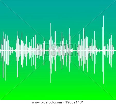Sound wave. Audio frequency. Music wave background. Vector stock.