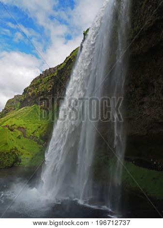 Famous Icelandic Waterfall Seljalandsfoss