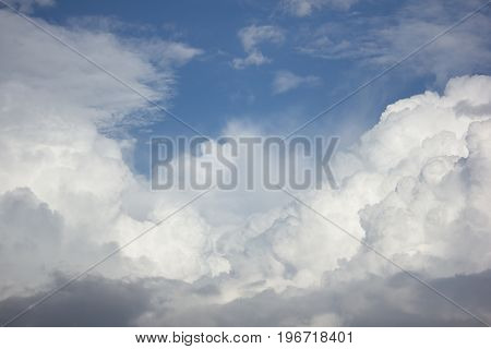 White and Blue  Cloud Scape Cloud from Tropical Sky.
