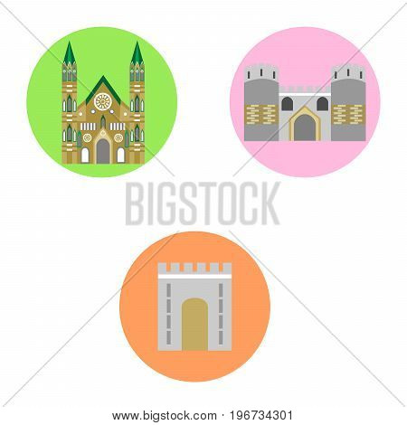 set in the style of a flat design on the theme of Ireland.