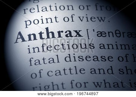 Fake Dictionary Dictionary definition of the word anthrax.