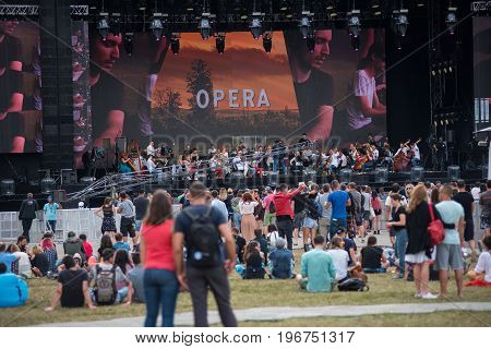 Hungarian Opera Orchestra From Cluj Performing A Live Concert