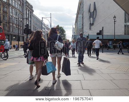 People In Oxford Street In London