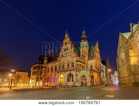 Old medieval market square in the historic part of the city. Bremen. Town Hall. Germany. Bavaria.