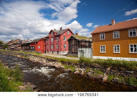 small town Roros in Norway