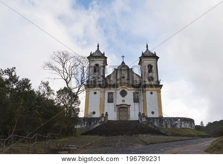 The church of San Francisco de Paula in Ouro Preto Minas Gerais was building in the Brazilian colonial period between 1804 and 1884. In rococo style.