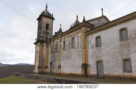 The church of San Francisco de Paula in Ouro Preto Minas Gerais was building in the Brazilian colonial period between 1804 and 1884. In rococo style.