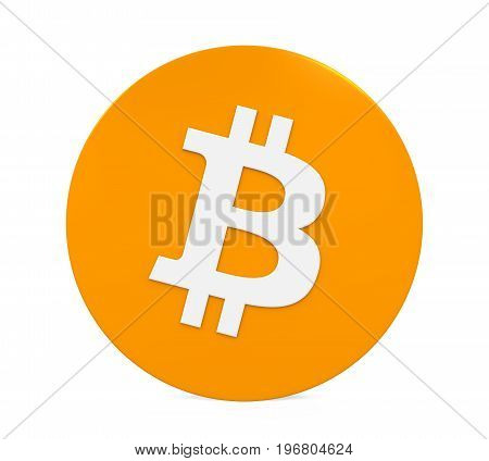 Bitcoin Symbol isolated on white background. 3D render