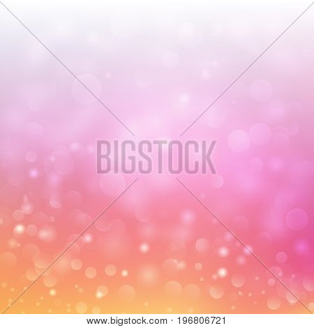 Festive bokeh background with blurred defocused lights Vector illustration
