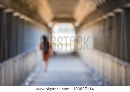 Tunnel of the overpassSafe pathway for people crossing the road