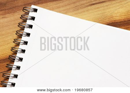 Blocco note pagina vuota