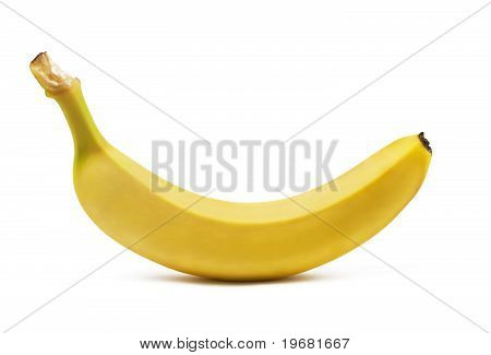 Banan isolerad på vit bakgrund