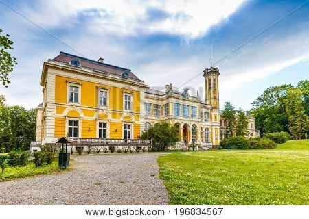 Karolyi Castle in Fuzerradvany Hungary, outdoor shot