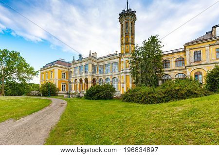 Karolyi Castle in Fuzerradvany Hungary, outdoor shot