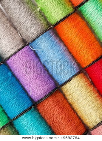 bobbins of lurex thread