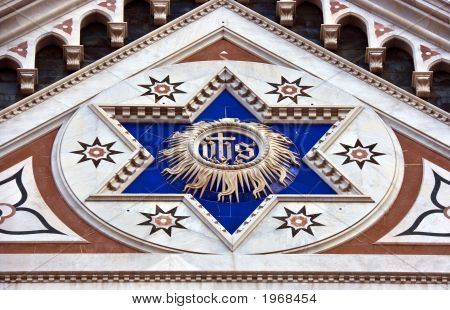 Daavidin tähti on Firenzen Santa Croce-kirkosta. Italia.