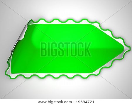 Verde Unsticked adesivo o etichetta