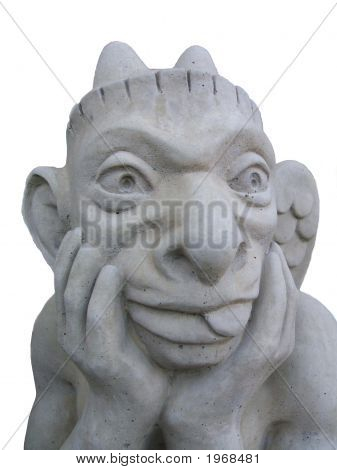 像/Sculptureof、悪魔彼の舌を置く