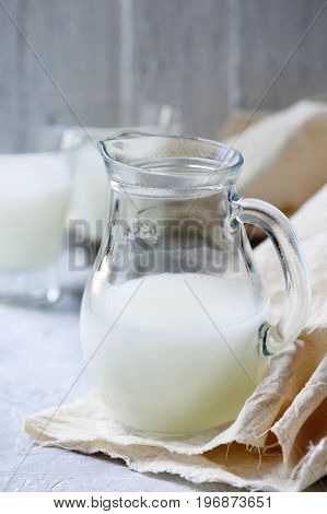 A small jug with a curative drink- whey