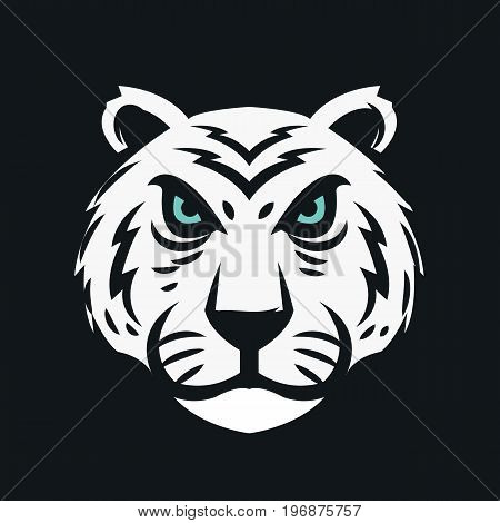 Tiger head. Tiger face logo. Vector stock.