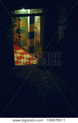 One Old Wooden Entrance