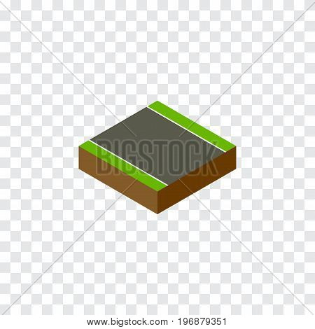 Without Strip  Vector Element Can Be Used For Unilateral, Strip, Road Design Concept.  Isolated Unilateral Isometric.