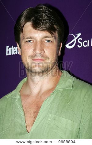 San Diego, ca 26. Juli: Schauspieler Nathan Fillion beachtet die jährlichen comic-Con international Scifi Chann