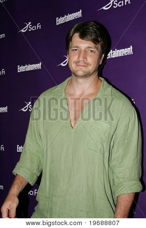 SAN DIEGO, CA - 26. Juli: Schauspieler Nathan Fillion beachtet die jährlichen Comic-Con International SciFi Chann