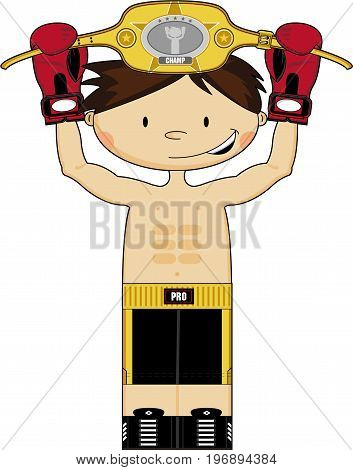 Little Boxer Holding Belt.eps