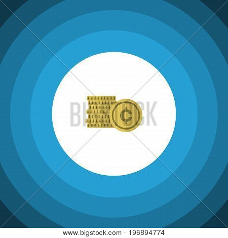Cash Vector Element Can Be Used For Cash, Shiner, Coin Design Concept.  Isolated Coin Flat Icon.