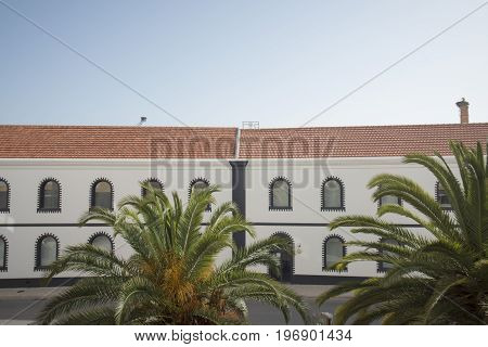the Museu de Portimao and old Factory of sardines Fish can factory Fabrica de conservas la rose in the city of portimao at the Algarve of Portugal in Europe.