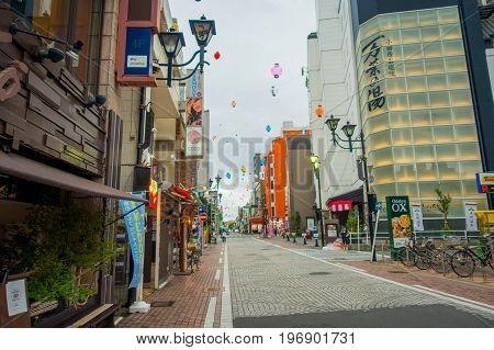 HAKONE, JAPAN - JULY 02, 2017: Beautiful view of streets. It also provides bus stop for Hakone Tozan Bus back to Hakone-Yumoto and Odawara.