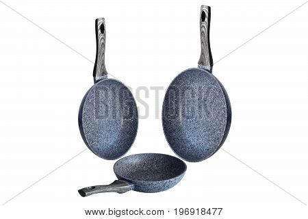 Pans art grafit non-stick coating on white background isolation