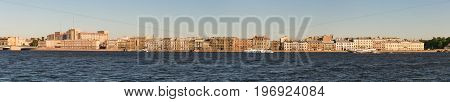 St. Petersburg, Russia - 28 June 2017: Auto Bridge Across The Neva River In St. Petersburg.