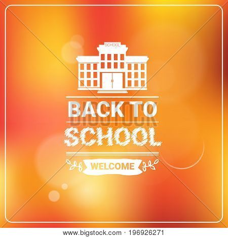 Welcome Back To School Colorful Logo Vector Illustration