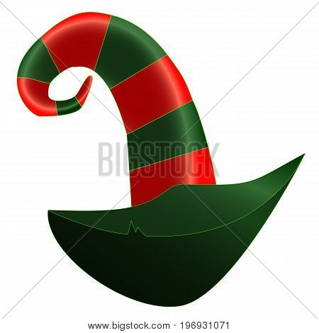Vector illustration of a cartoon Halloween witch hat.  isolated on white background.