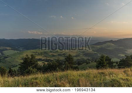 Sunset On Slachovky Hill In Summer Evening