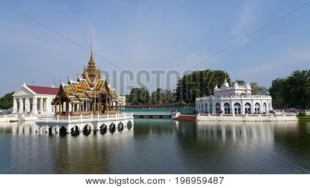 Bang Pa In Royal Palace. It's summer palace formerly used by the Thai kings. Beside the Chao Phraya River in Bang Pa In district , Ayutthaya Province , Thailand.