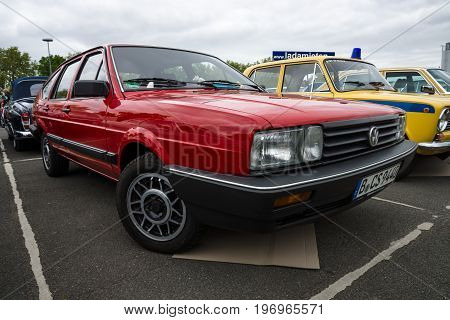 BERLIN - MAY 10 2015: Mid-size car Volkswagen Passat (B2). 28th Berlin-Brandenburg Oldtimer Day